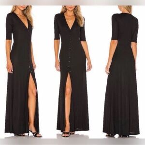 L'ACADEMIE The Esperanza Maxi Dress in Black Size Small